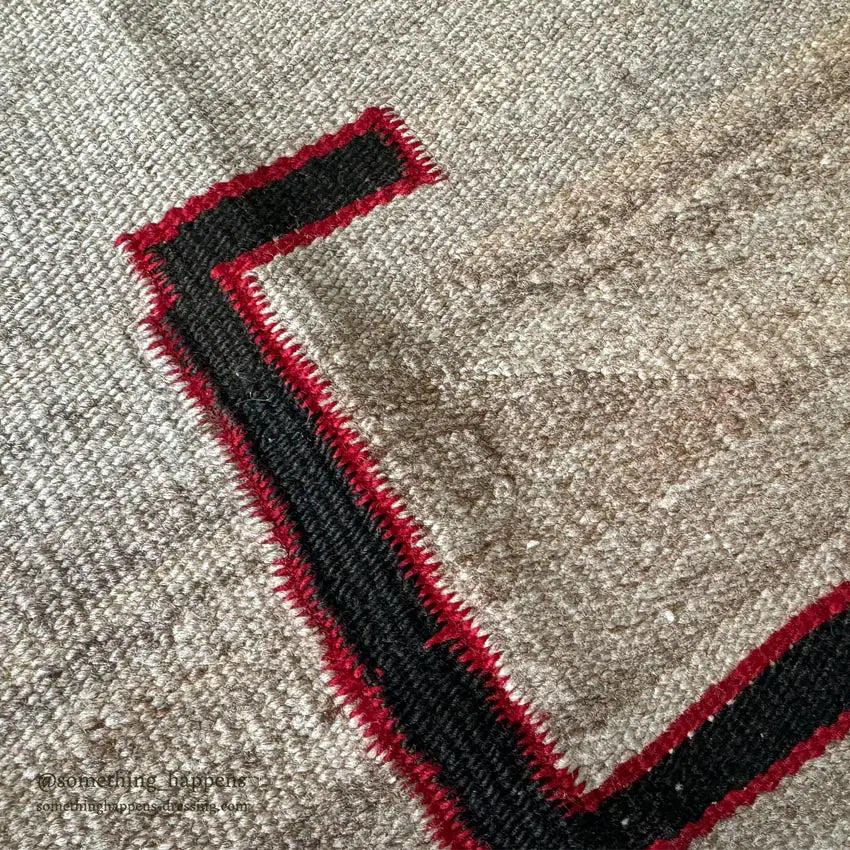 c.1900's NAVAJO RUG WHIRLING LOG SADDLE BLANKET ... 91cm/69cm