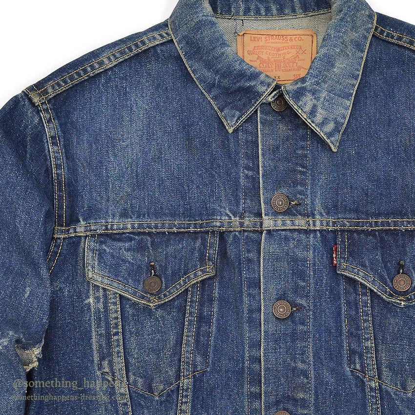 1960's LEVI'S 557XX DENIM JACKET / SUN FADED ... 44