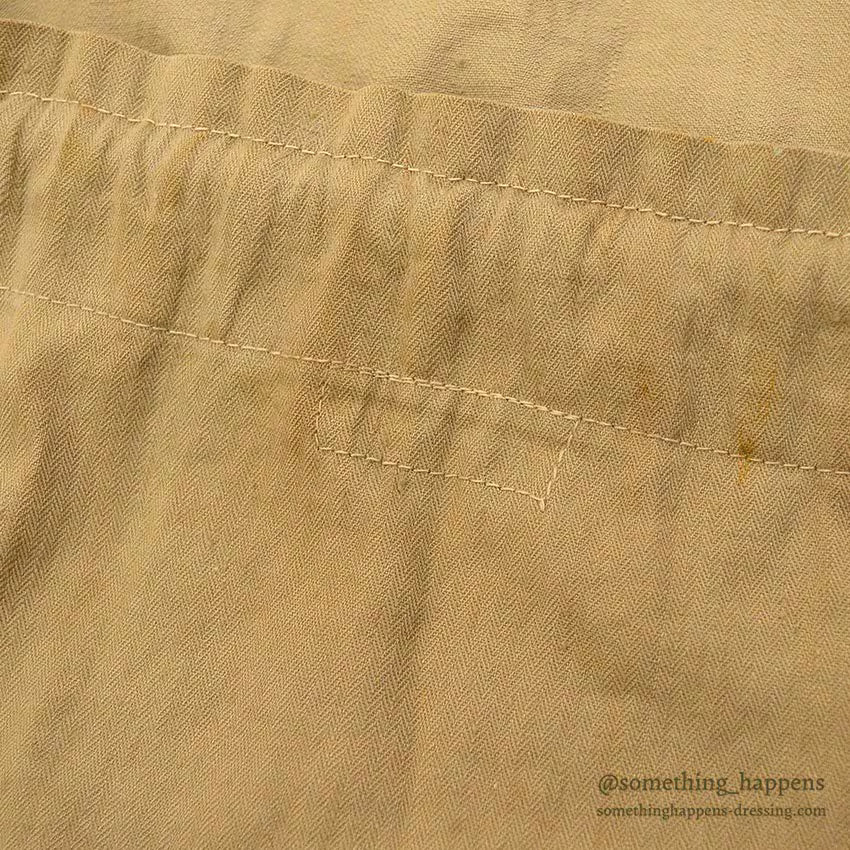~1940's AMERICAN RED CROSS LIGHT BROWN HBT APRON DITTY BAG...