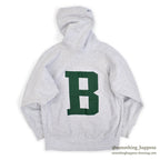 1990's CHAMPION REVERSE WEAVE SWEAT PARKA / TWO SIDED PRINT... L