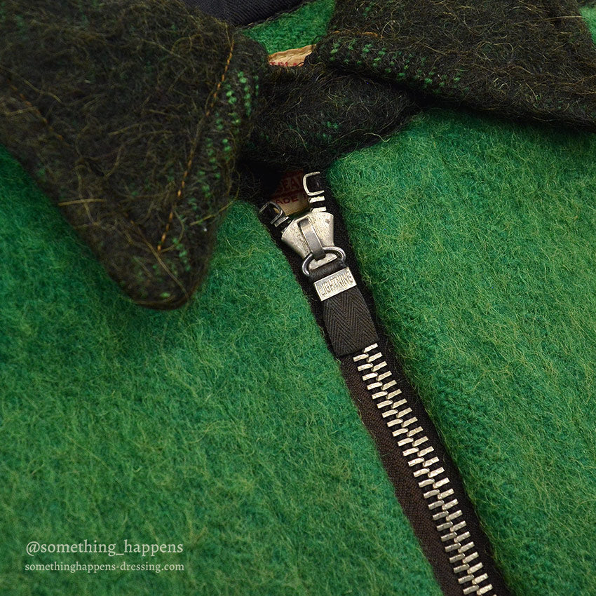 1920's HUDSON'S BAY COMPANY TWO-TONE WOOL JACKET / CHIN STRAP...