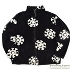 BLACK MOUNTAIN SNOW FLAKE PATTERN FLEECE JACKET...L