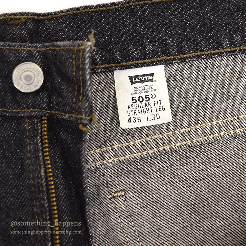 1990's Levi's 505 BLACK DENIM PANTS...W36/L30