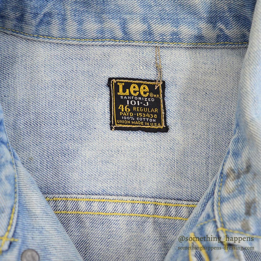 1970's Lee 101-J DENIM JACKET / BLEACHED... 46