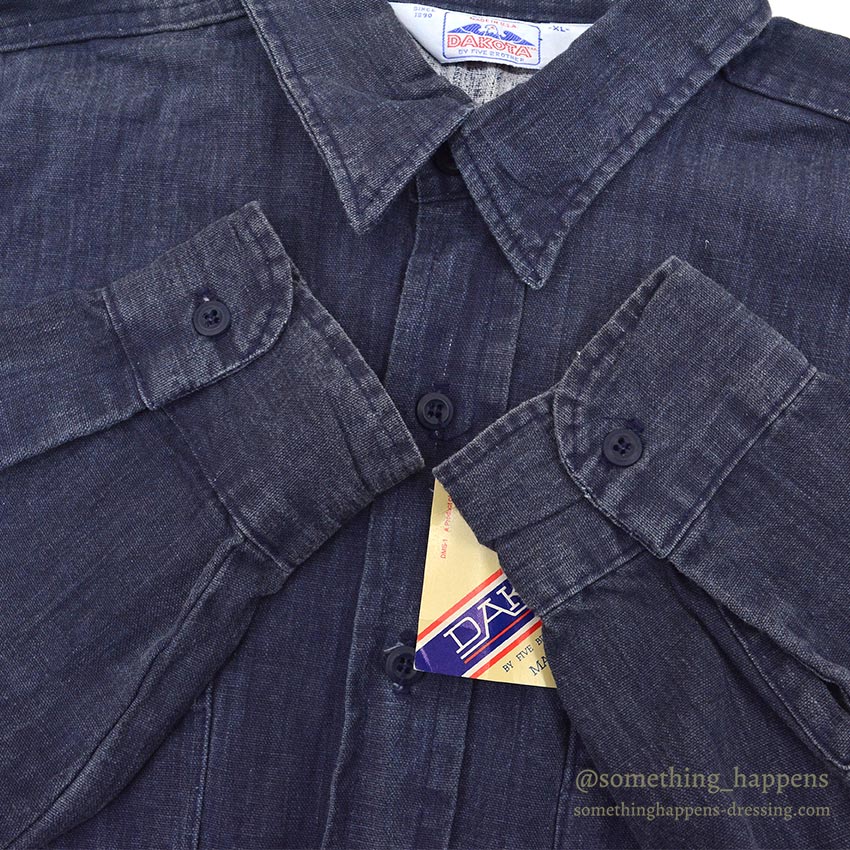 1990's DAKOTA BY FIVE BROTHER WASHED COTTON SHIRT ... XL