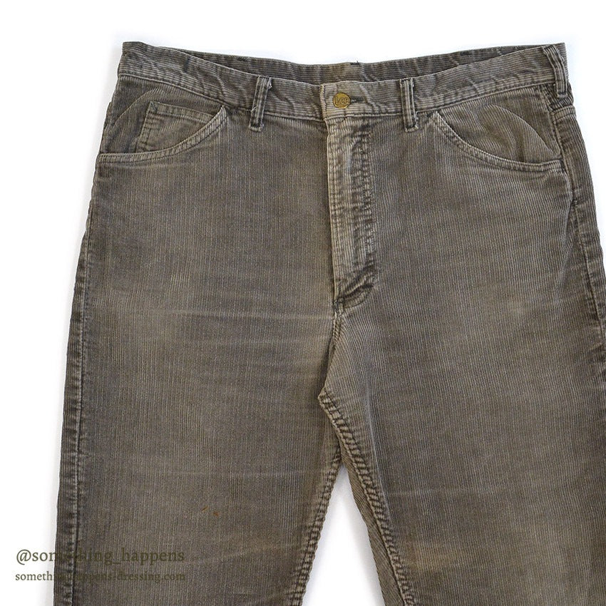 1960's Lee Leens CORDUROY PANTS / TAPERED LEG ... W36/L29