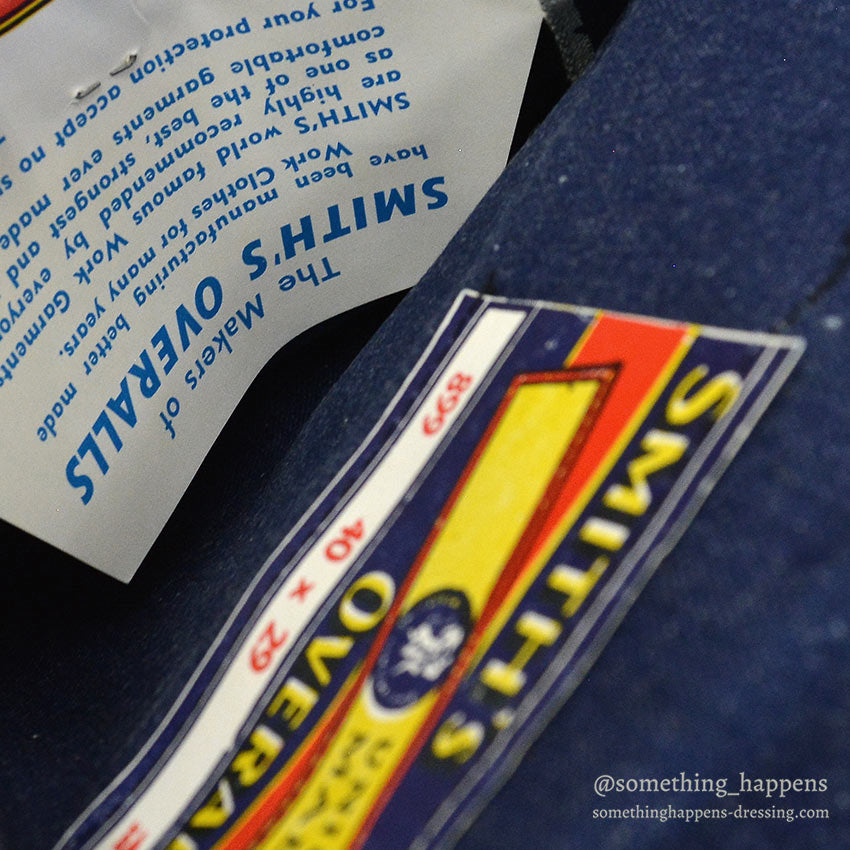 1950's DEADSTOCK SMITH'S DENIM OVERALL ... W40/L29