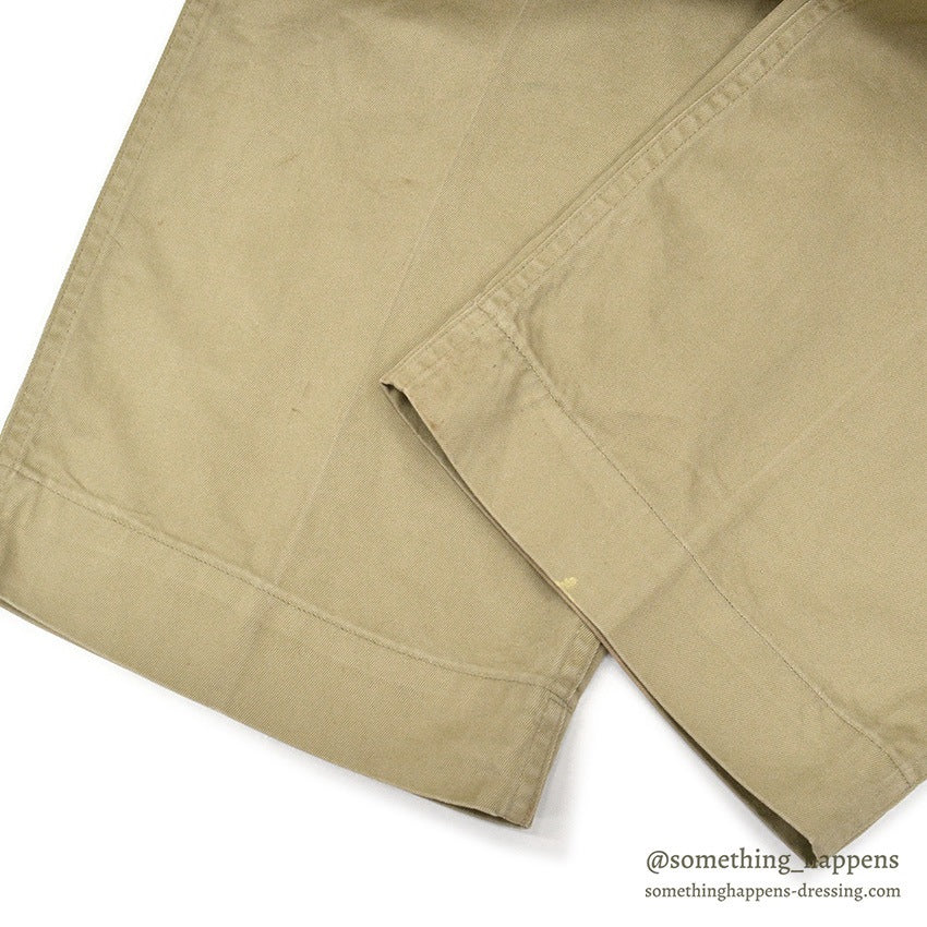 1950's U.S.ARMY TROUSERS, COTTON, KHAKI 1945 ... W34/L29