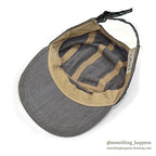 1990's LLBEAN GRAY FIVE PANEL STRAP CAP...