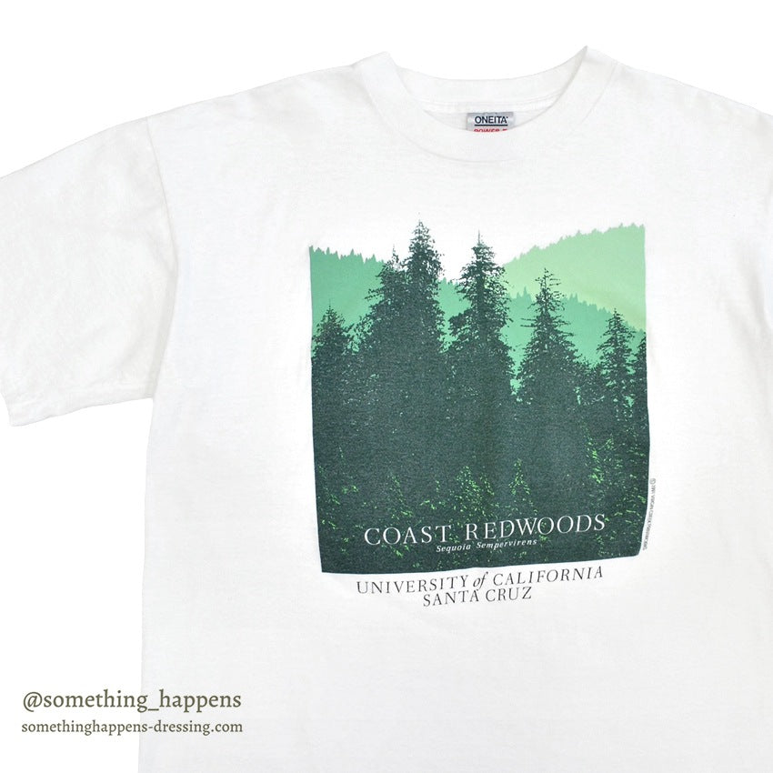 1990's ONEITA COAST REDWOODS FOREST PRINT T-SHIRT... XL