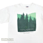 1990's ONEITA COAST REDWOODS FOREST PRINT T-SHIRT... XL