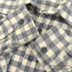 1990's LLBEAN SMALL BLOCK PLAID CHAMOIS CLOTH SHIRT... 151/2