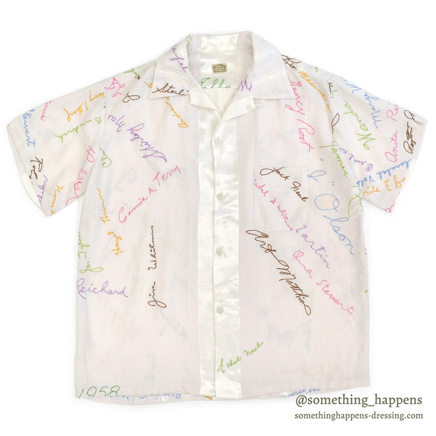 1950's~ NEAL E. THORSEN SIGNATURE EMBROIDERY S/S SHIRT...