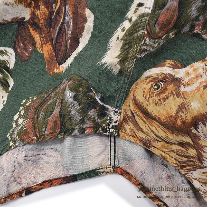 1980's BANANA REPUBLIC SAFARI & TRAVEL DOG ​​PRINT SHIRT 1 ... M