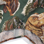 1980's BANANA REPUBLIC SAFARI & TRAVEL DOG ​​PRINT SHIRT 1 ... M