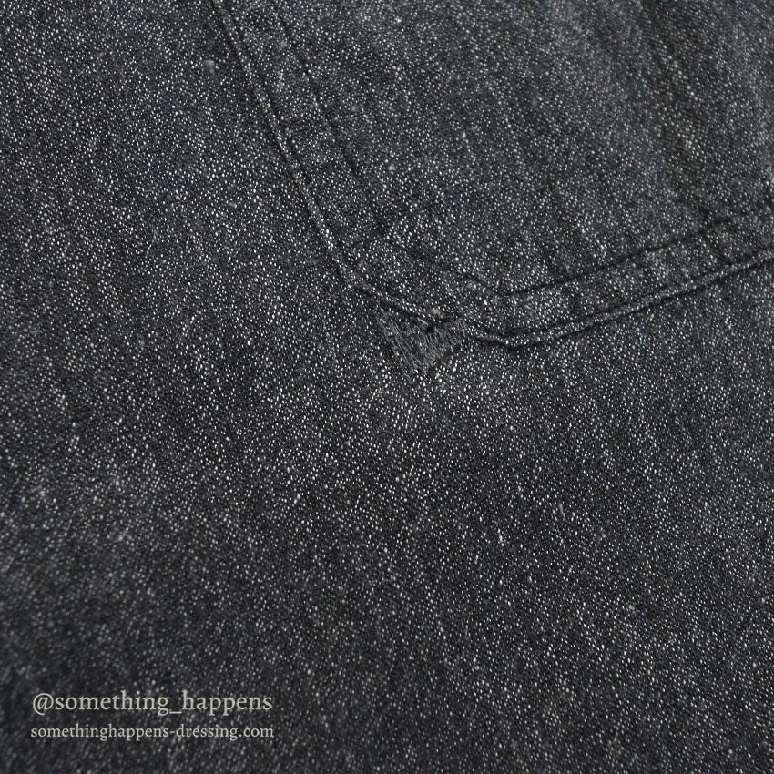 1950's HERCULES BLACK CHAMBRAY SHIRT / ELBOW PATCHES...