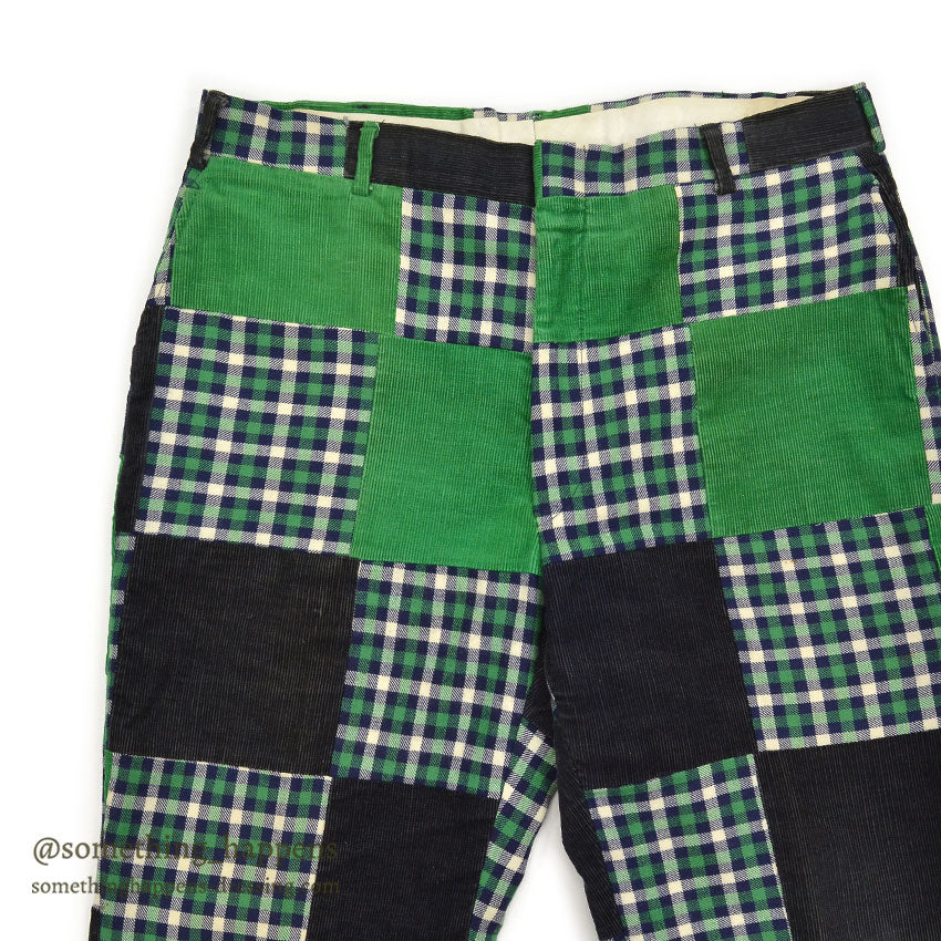 1970's OLD PATCHWORK CORDUROY PANTS...W36/L26