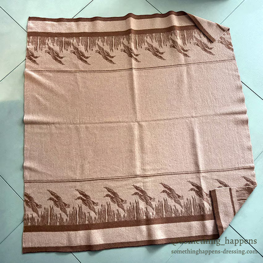 1930's L.L.BEAN MALLARD WOOL BLANKET / MINT CONDITION ... 191cm/186m