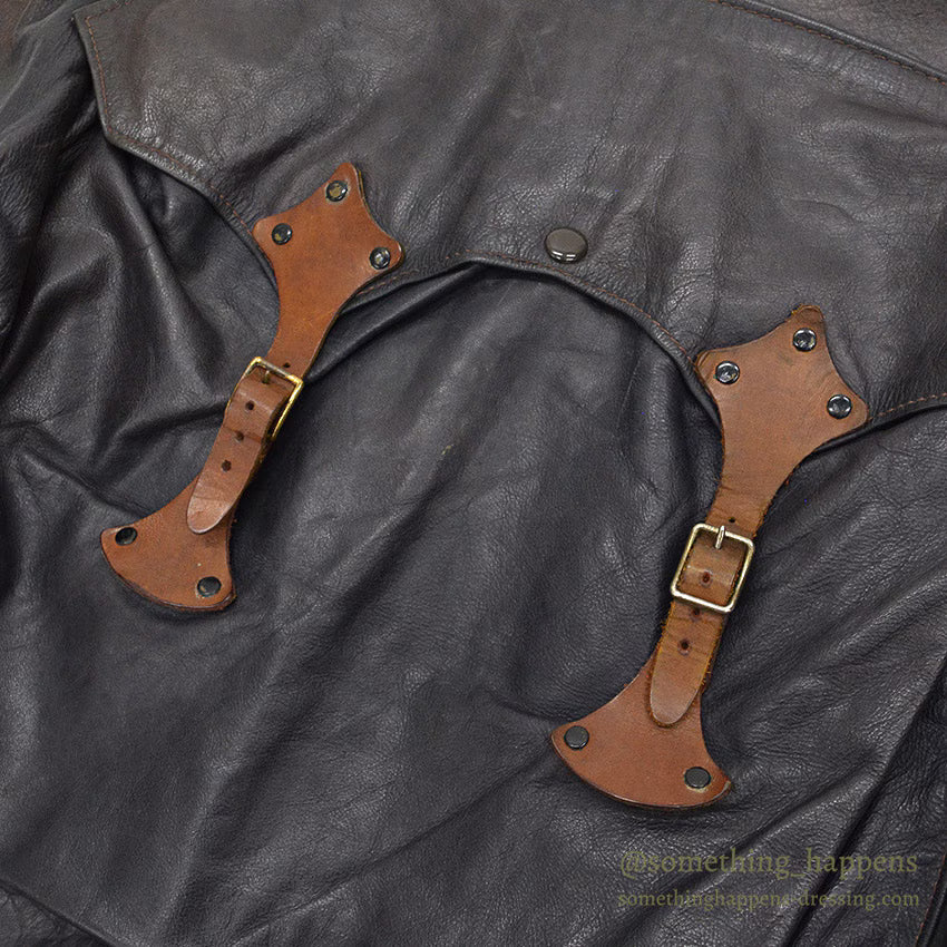 1960's~ EAST WEST MUSICAL INSTRUMENTS CO. LEATHER JACKET '' BACK PACK'' ...
