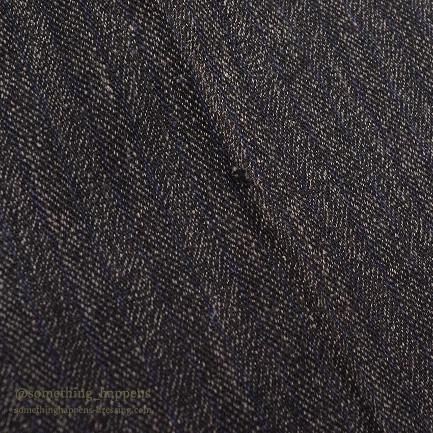 c.1940 DEADSTOCK OLD COTTON STRIPE WORK PANTS / ESSEX TROUSERS ... W33/L31
