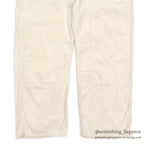 1950's Lee DOUBLE-KNEE OVERALL OFF WHITE / WITH APRON ... W42/L31