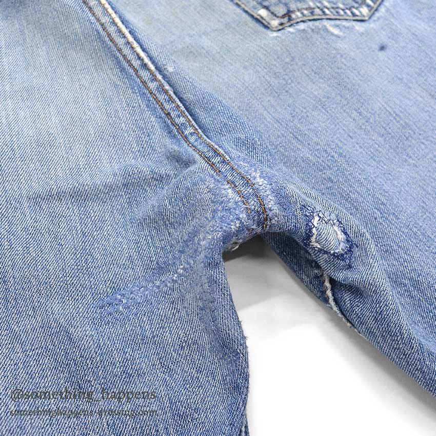 1960's LEVI'S 501 BIGE PATCHWORK / PERSONALIZED REPAIR ... W37/L29