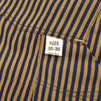 1940's DEADSTOCK PAYDAY WW2 BROWN EXPRESS STRIPED OVERALL / HIGH BACK ... W36/L30