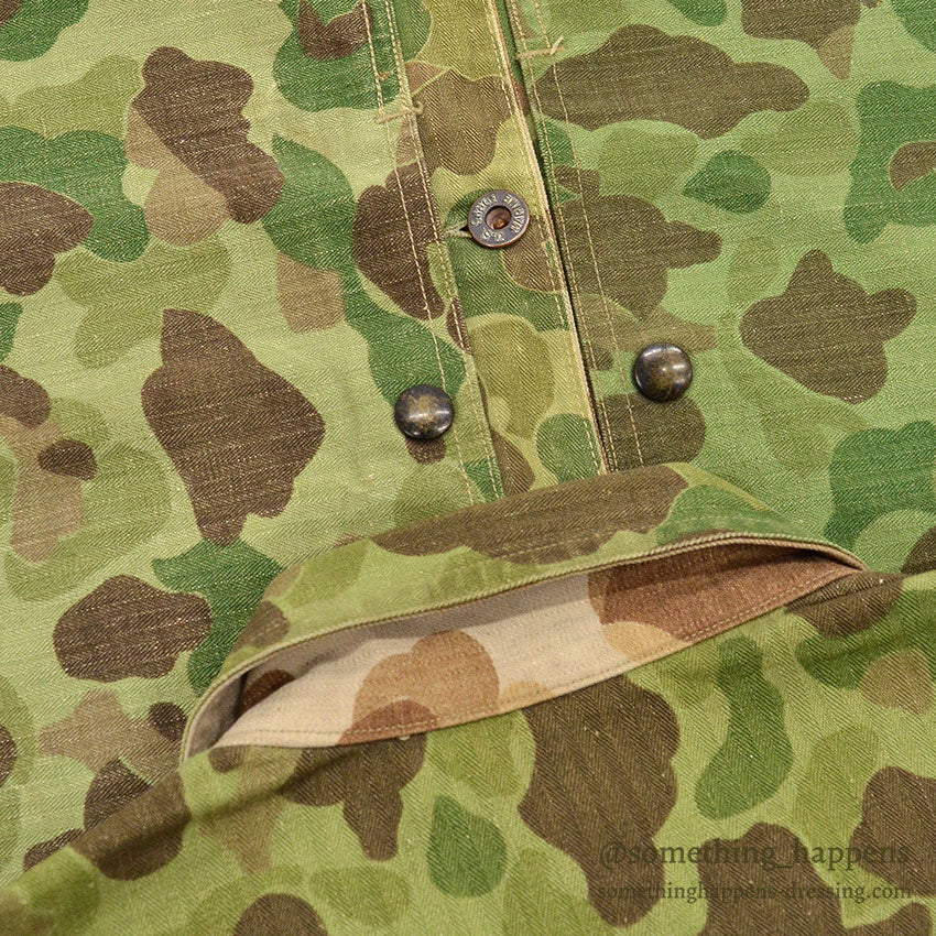 1940's U.S.M.C. WW2 P-44 DUCK HUNTER CAMO TWO-TONE HBT JACKET / MINT CONDITION ... 38