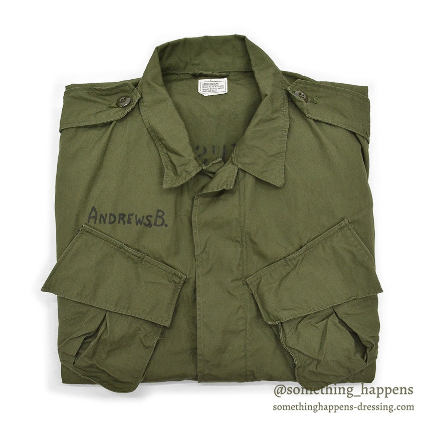 1960's USARMY JUNGLE FATIGUE JACKET 2nd / STENCILED BACK... LR