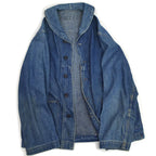 1940s US Navy Shawl Collar Denim Jacket...