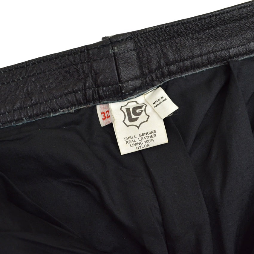 〜90's PAKISTAN LEATHER PANTS ... W32