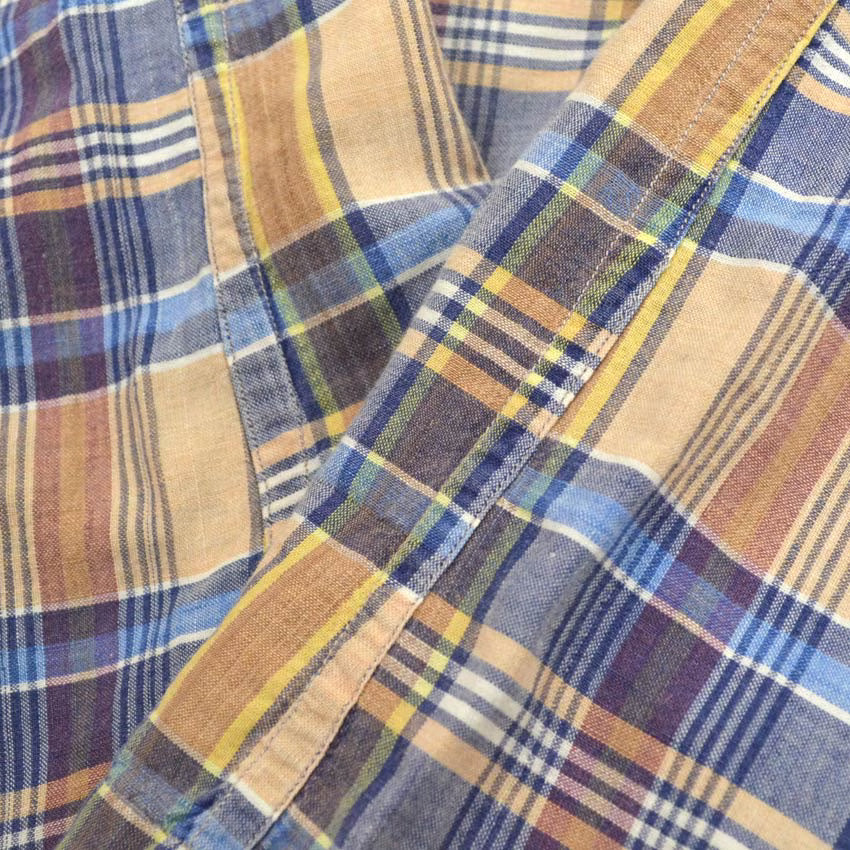 60's Capper & Capper by Hathaway MADRAS Short-Sleeve Shirt ... M