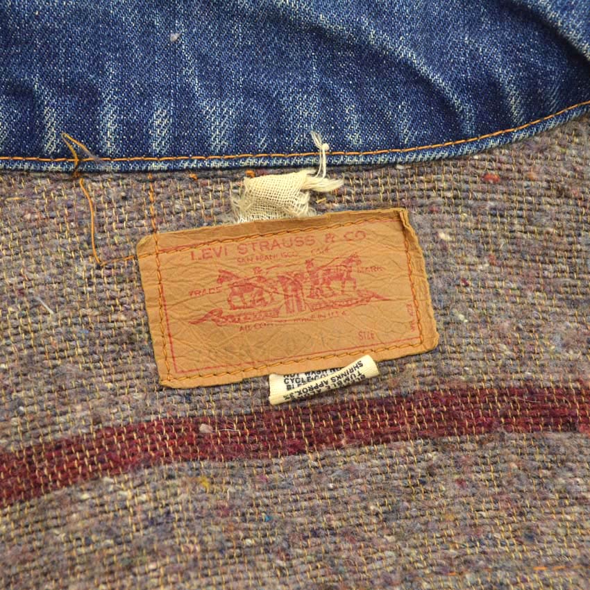 70's Levi's 70505 Denim Jacket with Blanket...