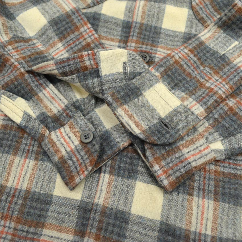 70's Deadstock PENDLETONPlaid Wool Shits  ... M