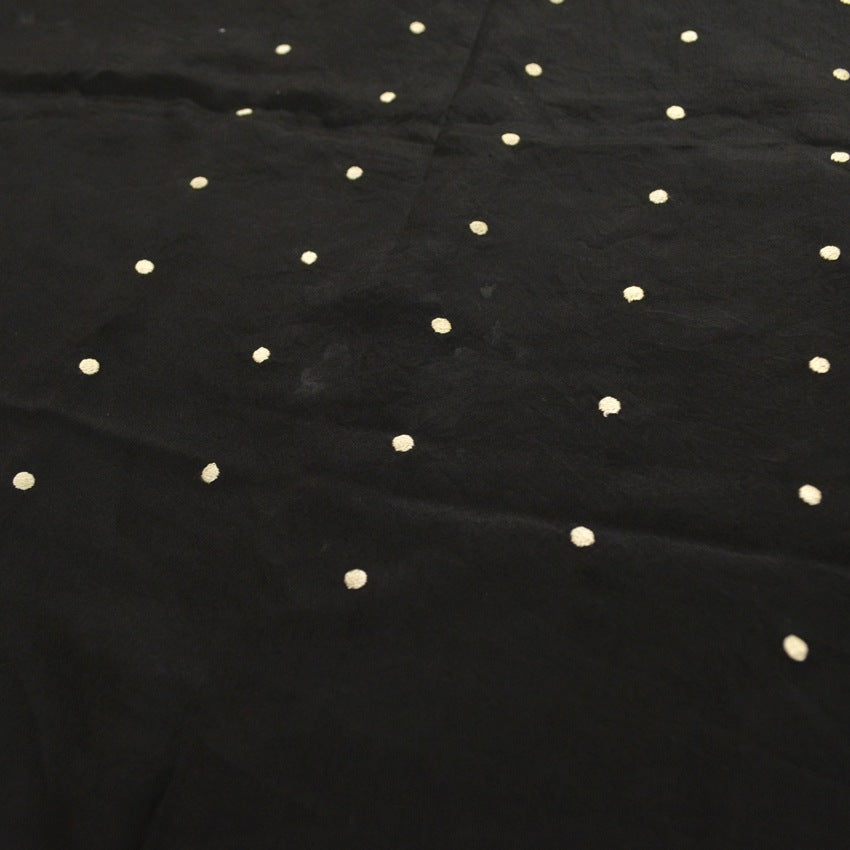 Old Polka Dots Black & Silver Scarf...