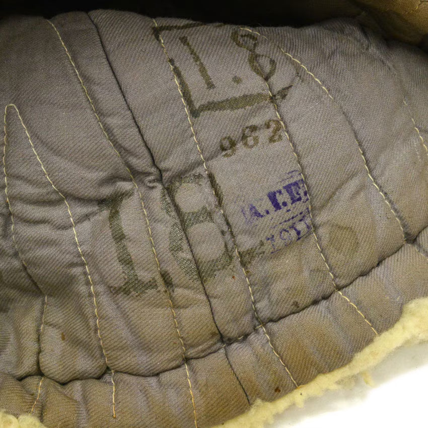 1910's Swedish Military WW1 Winter Hat Sheepskin...