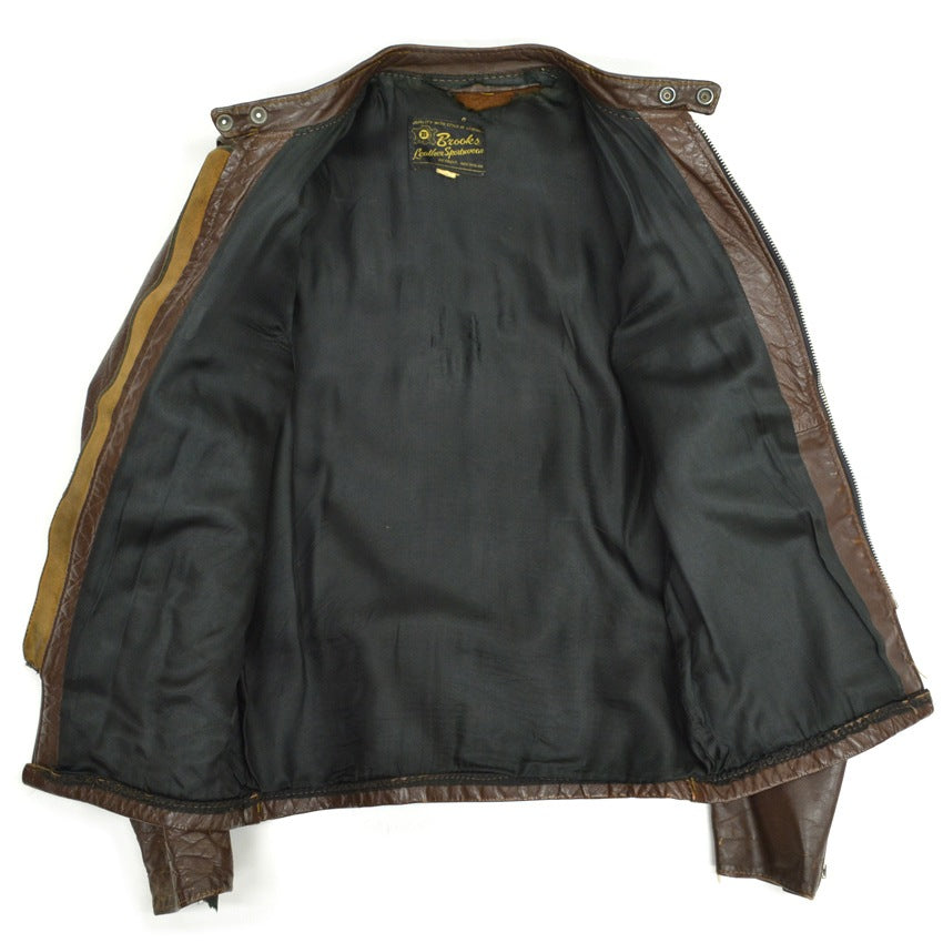 60's BROOKS 'Cafe Racer' SINGLE RIDERS BROWN... 38