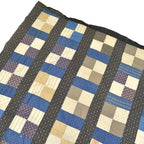 Circa 1880's~1920's Indigo Black Antique Quilt Top... 214cm×190cm