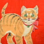 50s-style cat-themed kids' handkerchiefs, set of 3...
