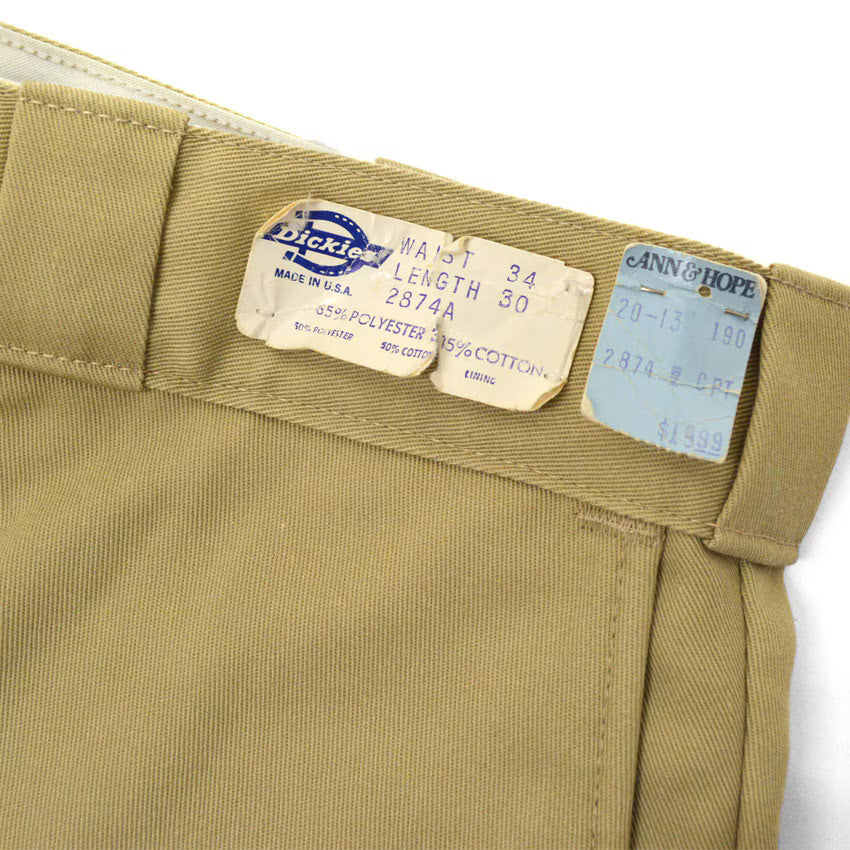 80's Deadstock Dickies 874 Work Pants Fully Lined... 33×29
