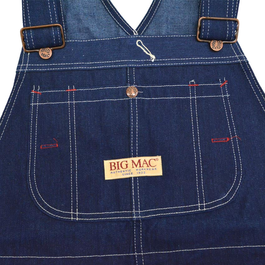 ~90's Deadstock BIGMAC Double Knee Denim Overalls with Apron ...36x34