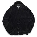 90's K-BRAND BLACK PLAIN CORDUROY JACKET...XL