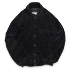 90's K-BRAND BLACK PLAIN CORDUROY JACKET...XL