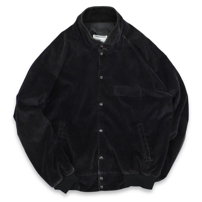 90's K-BRAND BLACK PLAIN CORDUROY JACKET...XL