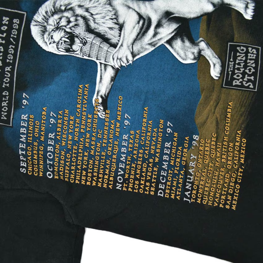 90's Anvil 'The Rolling Stones' BRIDGE TO BABYLON 97/98 T-shirt... L