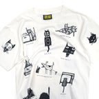90's YOUR HEAD GOES HERE Cat Graphic T-Shirt ... L