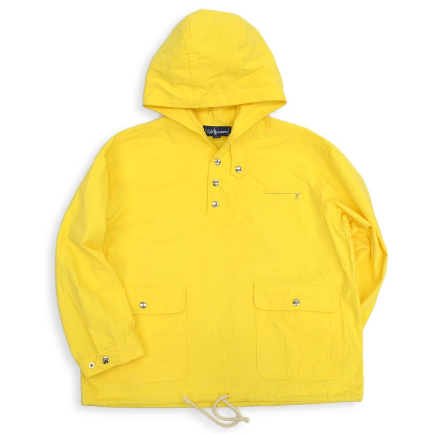 80's Ralph Lauren Horse Tag Yellow Cotton Anorak Parka...