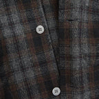 50's~ Ombre Check WOOL & RAYON Blend Shirts...