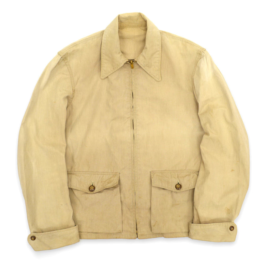 40's~ HARRIS Aqua Tile CLOTH JACKET...