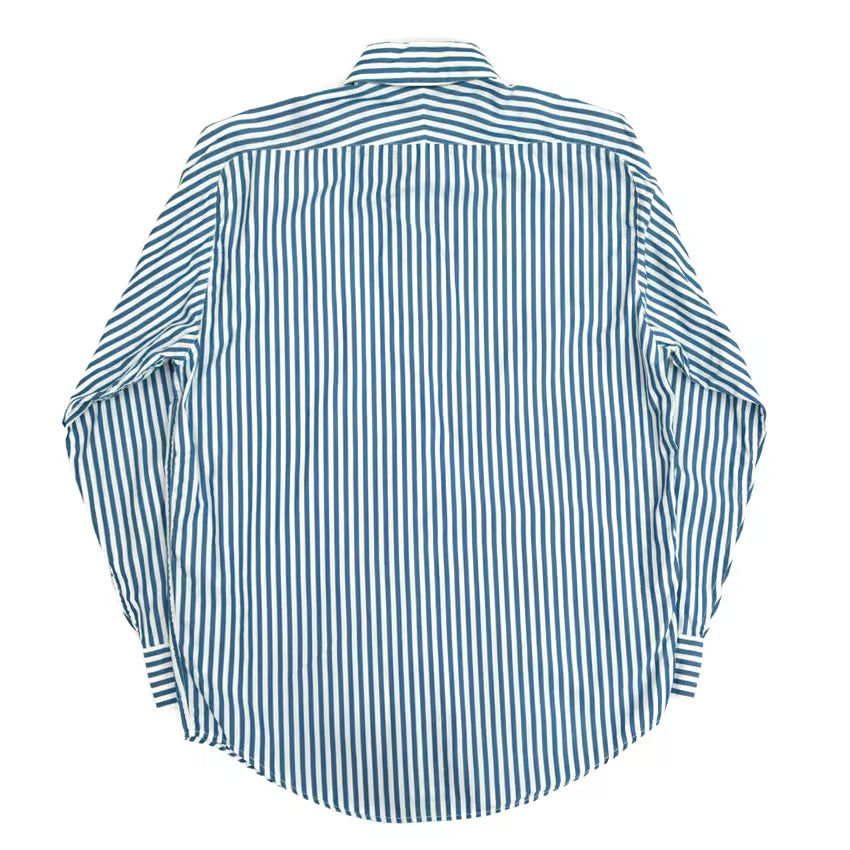 1980's BANANA REPUBLIC SAFARI & TRAVEL STRIPE SHIRT...S